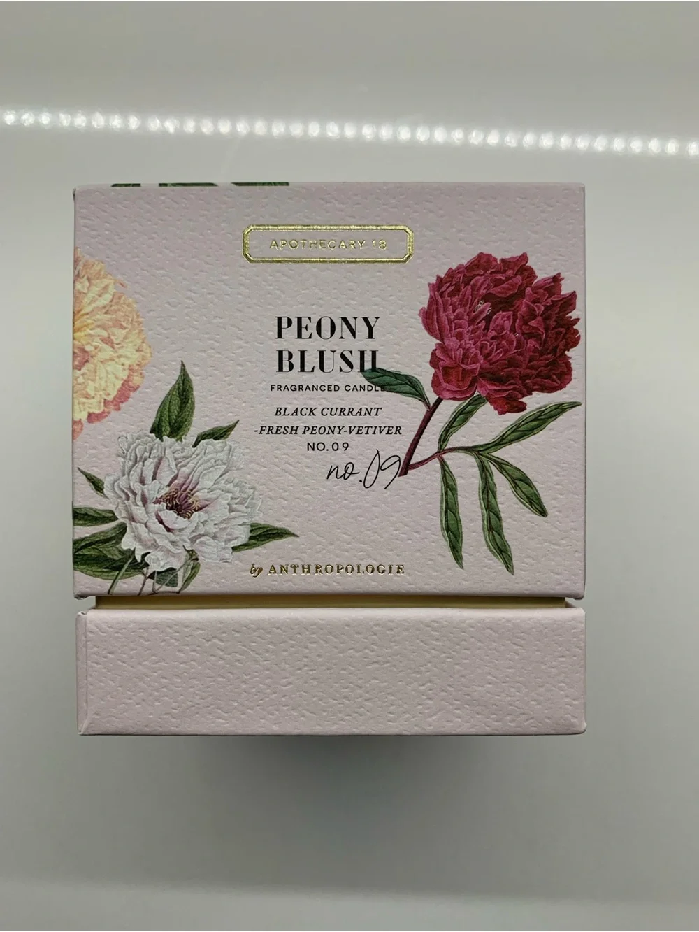 Anthropologie Peony Blush Candle